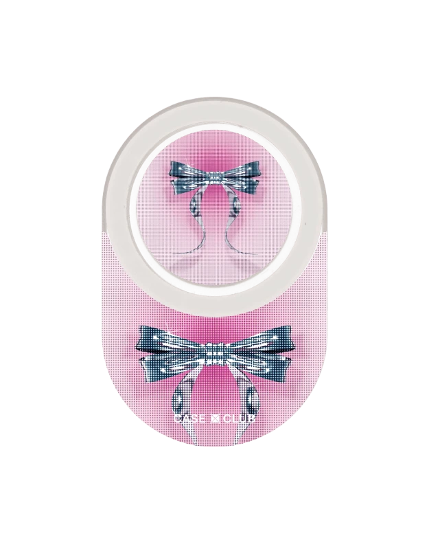 ป๊อปกริป ใส ริบบิ้นฮาล์ฟโทนสีฟ้าชมพู